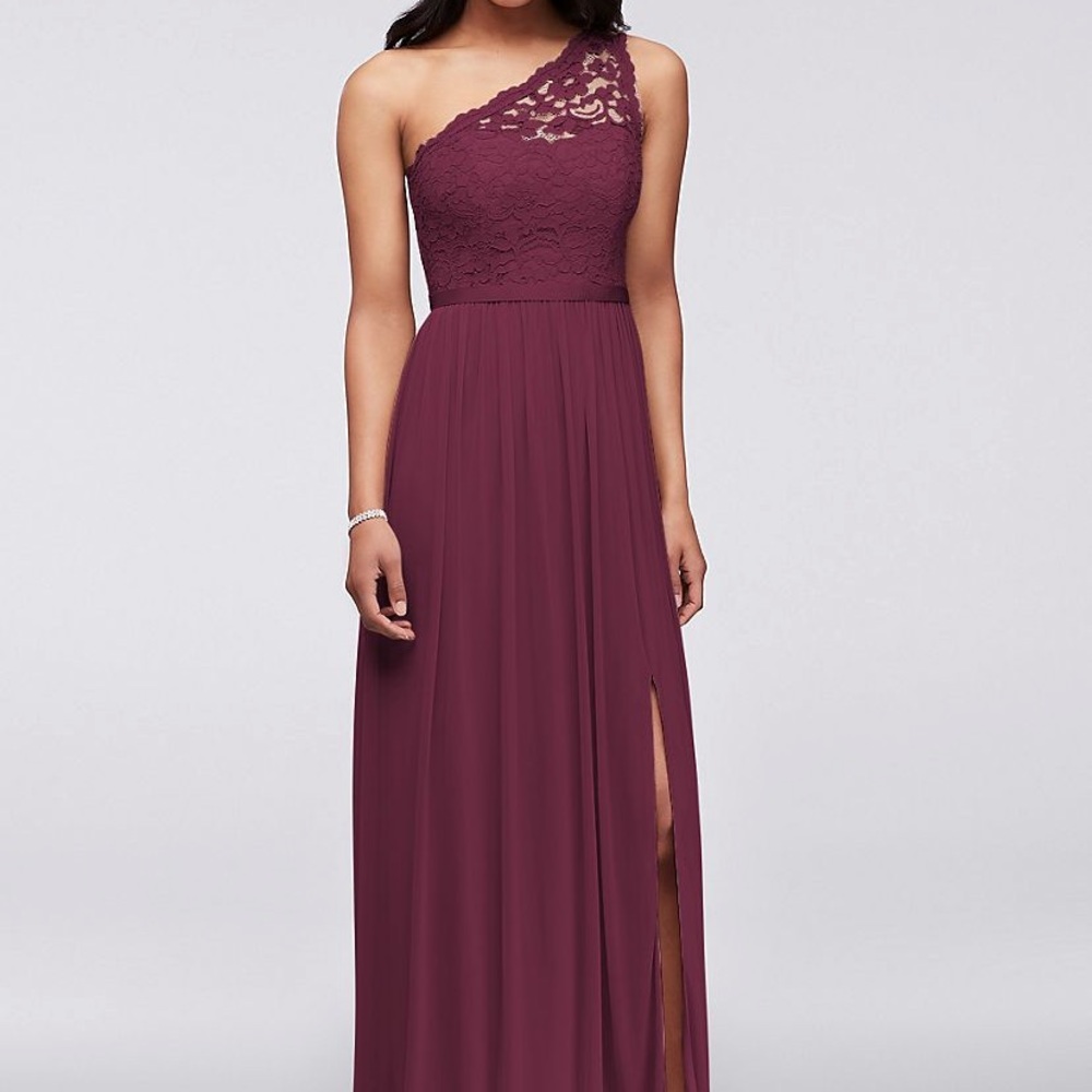 David’s Bridal Bridesmaids Dress Wine